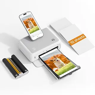 HPRT CP4000L Impressora fotográfica de sublimação térmica portátil para iPhone/Android/laptop/MacBook, impressão de vídeo AR