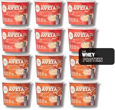 Pack 12 Unidades de Mingau de Aveia High Protein com Whey Protein
