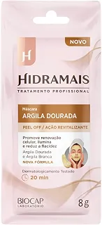 Máscara Facial de Argila Dourada Hidramais, 8g