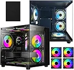 PC GAMER PRETO AQUÁRIO RYZEN 7 5700G SSD 512GB 16GB 3200MHZ WATERCOOLER 240MM WIFI WINDOWS 11