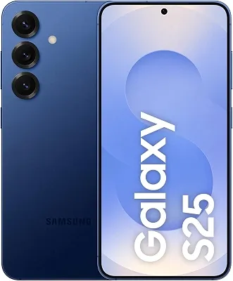 Celular Samsung Galaxy S25 5G, 256GB, 12GB RAM, Câmera Tripla de 50+12+10, Tela Grande de 6.2", Azul Marinho