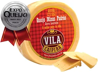 Queijo Minas Padrão Zero Lactose Vila Caipira 500g - Sabor Autêntico e Sem Lactose, Perfeito para Dietas Especiais!