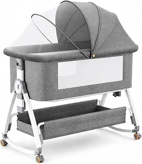 Berço Moisés CoSleeper Portátil Infantil Com Balanço Mosquiteiro Até 20kg Ajustável Multmaxx