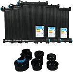 Kit Aquecedor Solar para Piscina até 5000 Litros TS Solar com 5 Placas Coletoras de 3 Metros, Conexão de Rosca e Kit de Instalação