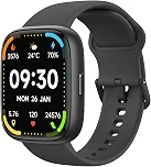 Bettdow SmartWatch, relogio smartwatch com Ecrã tátil e Alexa, à prova d'água IP68, relogio feminino e masculino, com 100+ modo esportivo e recebimento de notificações(preto)