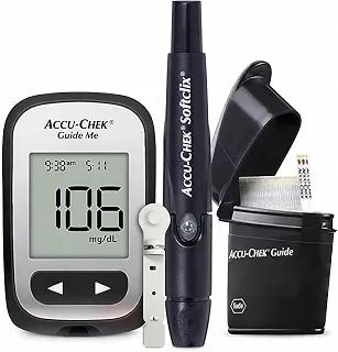 Kit Medidor de Glicose Accu-Chek Guide Me, mg/dL, 50 Tiras