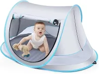 Barraca de Praia, Proteção UV FPS 50+, Abrigos Solares, Cinza, Tenda de Praia, Grande Tenda de Praia Pop-up Para Praia, Barraca Portátil de Viagem com Rede Mosquiteira