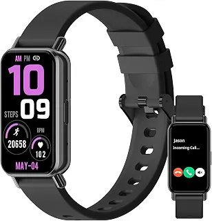 PEJE Band 1 Smartwatch Feminino com Chamadas, Tela HD 1,45' e 120+ Esportes