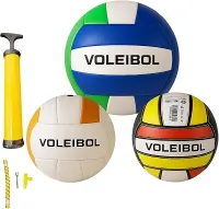 Bola de Vôlei Nº 5 para Quadra e Praia com Bomba de Ar – Tamanho Oficial, Peso 250g – PVC Macio e Resistente – Ideal para Treino, Jogo e Recreação