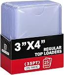 Toploader 35pt Rígido 3x4 Protetor de Cartas TCG 25 Unidades (Ranhura em U)