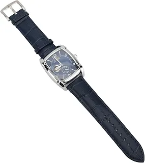 Relógio Mecânico Esqueleto para Homens Fase da Lua Relógio Analógico Cronógrafo de Luxo Luminoso Com Corda Automática, Com Design Aberto, Resistência à água de 30 M (Azul Prateado)
