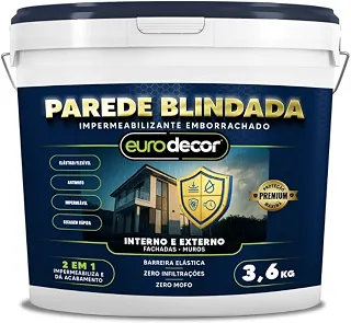 Parede Blindada 3,6KG Impermeabilização para Muros e Fachadas, Concreto