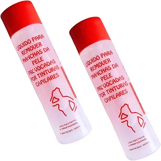 Removedor de Manchas de Tintura Capilar na Pele, 100ml, Kit com 2 Unidades, Uso Profissional