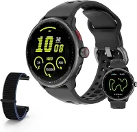 Bettdow SmartWatch GPS, Relogio Smartwatch Masculino e Feminino, 1,43 polegadas HD AMOLED, chamada Bluetooth, Esportivos relógio com voz por IA, Compatível com Android iOS, 2 Pulseiras (preto)