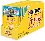 PURINA FRISKIES Peixe Branco ao Molho Úmida 85g 15un Gatos Adultos