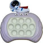 Pop It Eletrônico Puzzle Quick Push Game Brinquedo Anti-Stress Interativo com Luzes e Sons INNOVI CRAFT (Astronauta cor rosa)