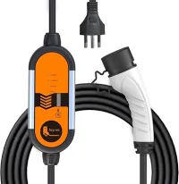VEDO Carregador Portátil para Carro Elétrico, 3,5KW, 16A-13A-10A, 85-264V, Tipo 2, Cabo de 8m Tipo 2, Cabo de 5M Carregador para Carro Elétrico Portátil 16A 85-264V Type 2