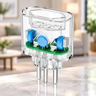 Protetor Contra Surtos Elétricos 20A Bivolt até 3600W, Adaptador de Tomada com 3 Pinos Padrão Brasileiro, Proteção para Geladeira, Micro-ondas, TV e Computador
