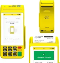 Point Pro 3 Maquinha do Mercado Pago Imprime o Comprovante Maquininha Cartao 4g C/Tela Touch - Chip V ivo (Nova versão cor Amarela)