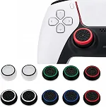 Kit com 10 Grips de silicone para Controle, Compatível com PS2, PS3, PS4, PS5, XBOX,Nintendo switch e Steam Deck Protetor Analógico com Anéis Coloridos