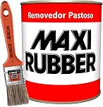 Removedor De Tinta Pastoso Maxi Rubber 1kg + Pincel
