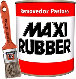 Removedor De Tinta Pastoso Maxi Rubber 1kg + Pincel