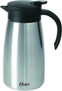 OSTER GARRAFA TÉRMICA EM AÇO INOX 1000ML CASSELBECK– CORPO E CÁPSULA EM AÇO INOXIDÁVEL E TAMPA COM ALÇA EM BAQUELITE