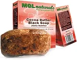 MGL Naturals Sabonete preto africano cru Sabão artesanal totalmente natural feito com manteiga de cacau por suas propriedades nutritivas e hidratantes. Banho refrescante de limpeza profunda e pele
