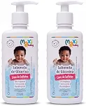 Kit Sabonetes Líquido Recém Nascidos Banho Bebê Glicerina Válvula Pump Neutro 250ml Cada Maxi Baby (KIT2)