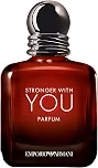 Armani Beauty, Stronger With You Parfum, Giorgio Armani Perfume Masculino, Fragrância Fougère Ambarada e Amadeirada com Notas de Baunilha Picante, Couro, Pimenta Rosa e Lavanda
