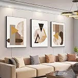 Arte de parede em tela emoldurada extragrande geométrica minimalista decoração de parede para casa sala de estar quarto pintura pôster de parede alta impressão 61.0 cm x 81.3 cm 3 peças