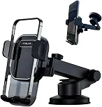 Suporte Celular para Carro, 360°, Antivibração, Antiqueda, Fixação Firme no Painel Veicular e Vidro. Automotivo Universal, Compativel com todos os Celulares Apple iPhone Samsung Galaxy - Premium