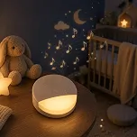 Aparelho de Ruído Branco Premium com Luz Noturna, Máquina com 20 Sons Relaxantes para Dormir, Som de Útero para Bebê Temporizador Inteligente 15/30/60 min Recarregável Portátil
