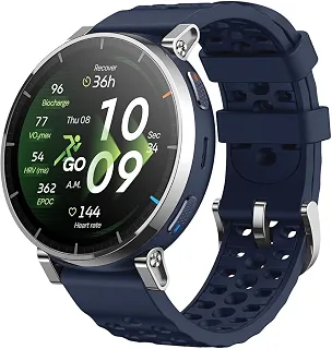 Amazfit Active 3 Premium Smart Watch 1.32' AMOLED Sapphire Display, 12-Day Battery, 4GB 5 ATM Blue