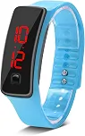 Relógio esportivo digital LED, pulseira de silicone, unissex, com tela sensível ao toque, para esportes, corrida noturna, uso casual