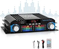 Mini Amplificador de Potência de áudio Profissional, Placa Amplificadora de Potência Estéreo, Mini Amplificador de som Áudio, HiFi Amplificador Digital Plac de Áudio, 60WX4