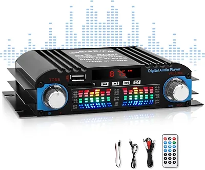 Mini Amplificador de Potência de áudio Profissional, Placa Amplificadora de Potência Estéreo, Mini Amplificador de som Áudio, HiFi Amplificador Digital Plac de Áudio, 60WX4