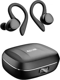 Fone de Ouvido Bluetooth com Microfone e Cancelamento de Ruído Ativo - 4Leader, à Prova D'água e com até 20 Horas de Reprodução - Melhor Escolha para Esportes e Atividades ao Ar Livre - Preto