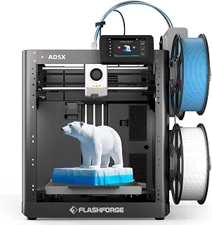 FLASHFORGE Impressora 3D Ad5X, Impressora 3D Multicolorida com Ifs, Nivelamento Totalmente Automático com Impressão de Alta Velocidade de Até 600 Mm/S E Bico com Temperatura Máxima de 300 °C, Grande