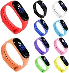 Conjunto de 10 Relógio Digital LED Unissex com Pulseira de Silicone