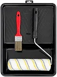 Kit Pintura Anti-gotas Alto Padrão Rolo 23cm E Suporte + 2pçs