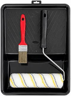 Kit Pintura Anti-gotas Alto Padrão Rolo 23cm E Suporte + 2pçs