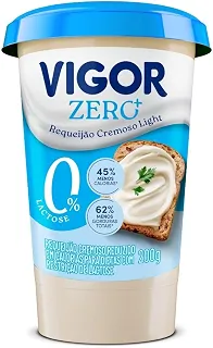 Requeijão Cremoso Light Zero Lactose Vigor Zero+ Copo 200g