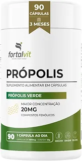 Própolis Verde 20mg de Compostos Fenólicos, 90 Cápsulas, Fortalvit