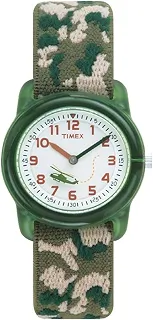 Relógio infantil analógico com pulseira de tecido elástico de 28 mm