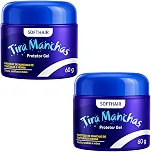 Kit 2 Tira Manchas Protetor Gel Softhair Tintura Henna Testa Orelhas Maos Removedor Pele Cabelo 60g