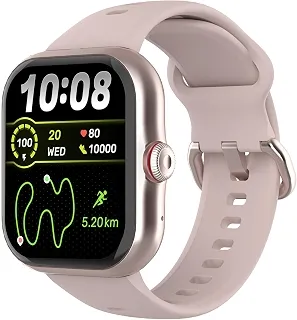SmartWatch GPS, Relogio Smartwatch Feminino e Masculino, 1,85 polegadas HD, chamada Bluetooth, Esportivos relógio com voz por IA, Compatível com Android iOS, 2 Pulseiras (ROSA)