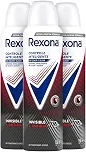 Kit com 3 unidades do Antitranspirante Aerosol Rexona Invisible + Antibac controle inteligente de odor e suor por 72h 150 ml