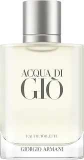 Armani Beauty, Acqua di Giò Eau de Toilette, Giorgio Armani, Perfume Masculino Refilável, Fragrância Cítrica, Aquática e Fresca com Notas de Bergamota, Cedro, Patchouli, Jasmim e Almíscar