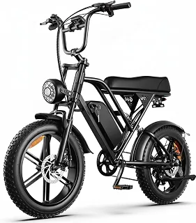 Bicicleta Elétrica HDJ G60 Aro 20 - Motor 1000W, Bateria 48V 15Ah 32Mph, Até 50km Autonomia, Suspensão Dupla, Freio Hidráulico, 7 Velocidades - Mobilidade Urbana para Adultos